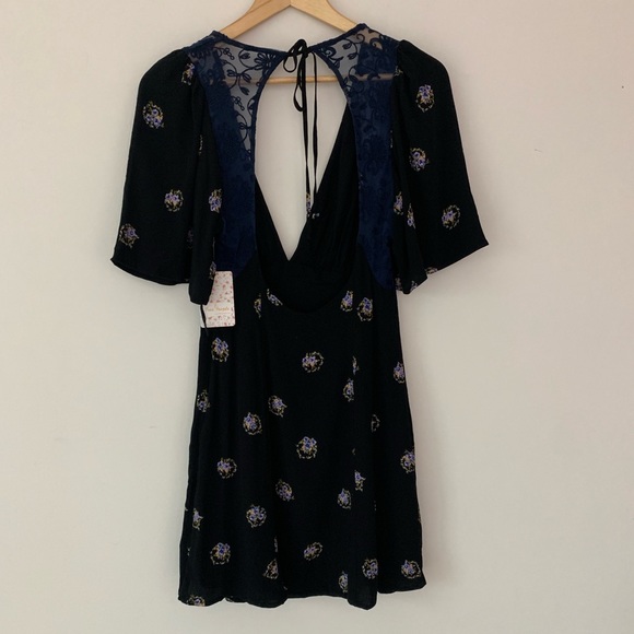 Free People Mockingbird Mini Dress Black - Picture 6 of 7